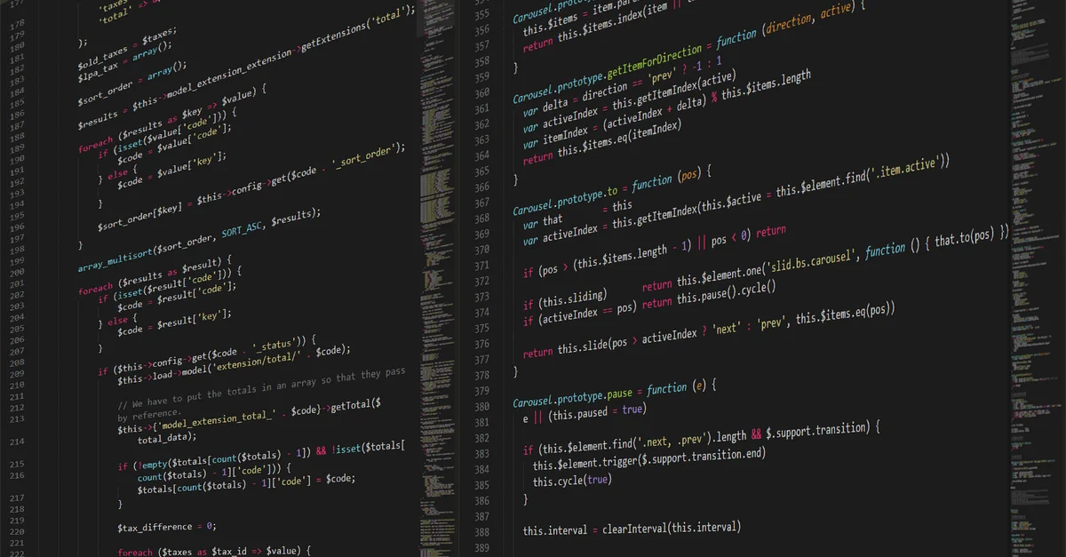 Vue rapprochée d'un code de programmation dans un éditeur de texte sur un écran d'ordinateur.